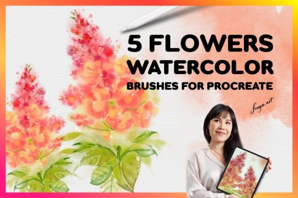 Download Procreate Watercolor Flowers - Procreate watercolor Collection