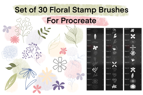 Download Floral Brushes for Procreate - Floral brushes Collection