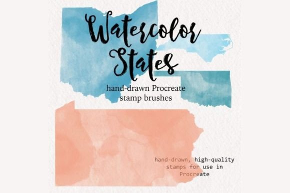 Download Procreate Watercolor United States Brush Stamps - Procreate watercolor Collection