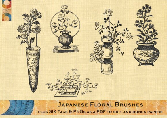 Download Japanese Floral Brushes for Affinity + - Floral brushes Collection