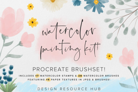 Download Procreate Watercolor Set, Stamps, Brushe - Procreate watercolor Collection