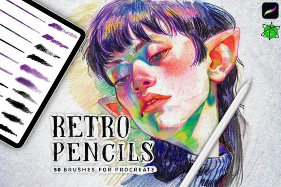 Download 50 Retro Pencil Procreate Brushes - Pencil procreate Collection