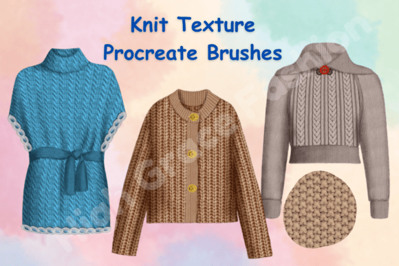Download   Knit Textured Brushes for Procreate - Premium Resources