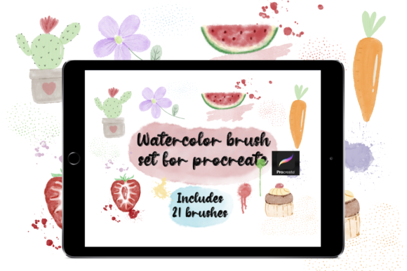 Download Watercolor Brush Set for Procreate - Watercolor brush set Collection