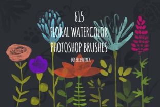 Download 615 PS Watercolor Brushes - Premium Bundle
